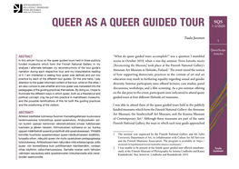 Queer As a Queer Guided Tour 1–2/2020