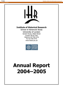Annual Report 2004–2005