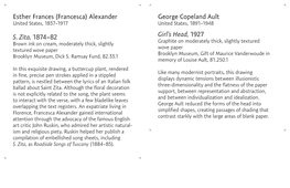 Alexander S. Zita, 1874–82 George Copeland Ault Girl's Head, 1927