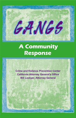 Gangs a Community Response