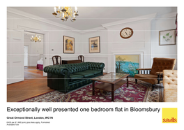 Exceptionally Well Presented One Bedroom Flat in Bloomsbury