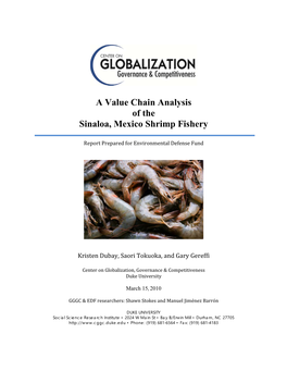 A Value Chain Analysis of the Sinaloa, Mexico Shrimp Fishery