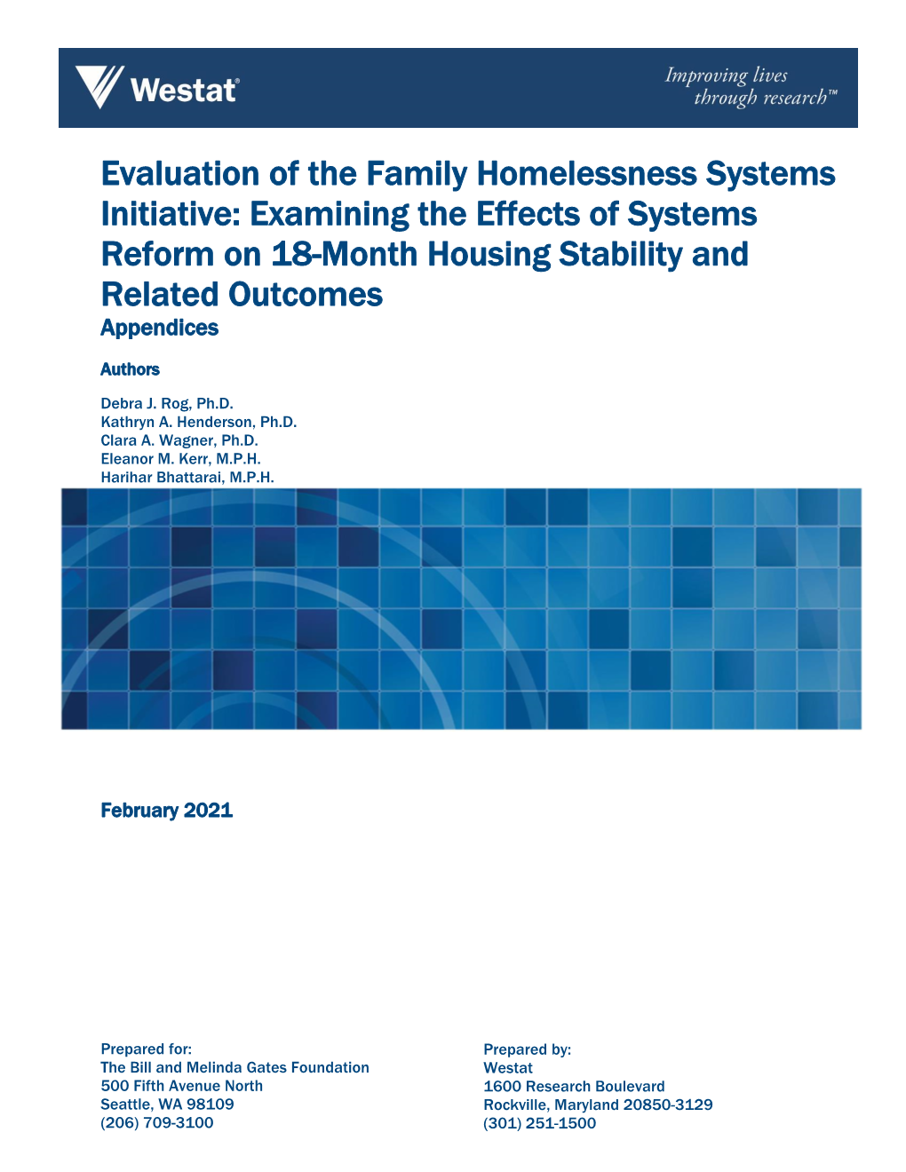 Evaluation of the Family Homelessness Systems Initiative: Examining the Effects of Systems Reform on 18-Month Housing Stability and Related Outcomes