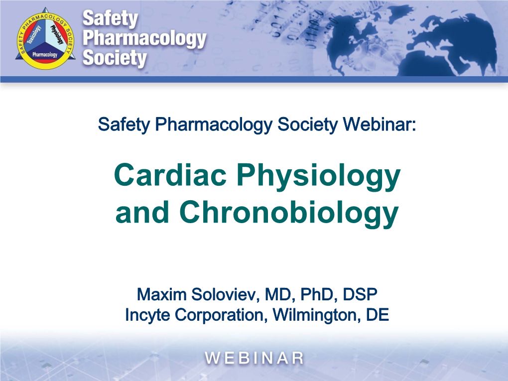 Cardiac Physiology and Chronobiology