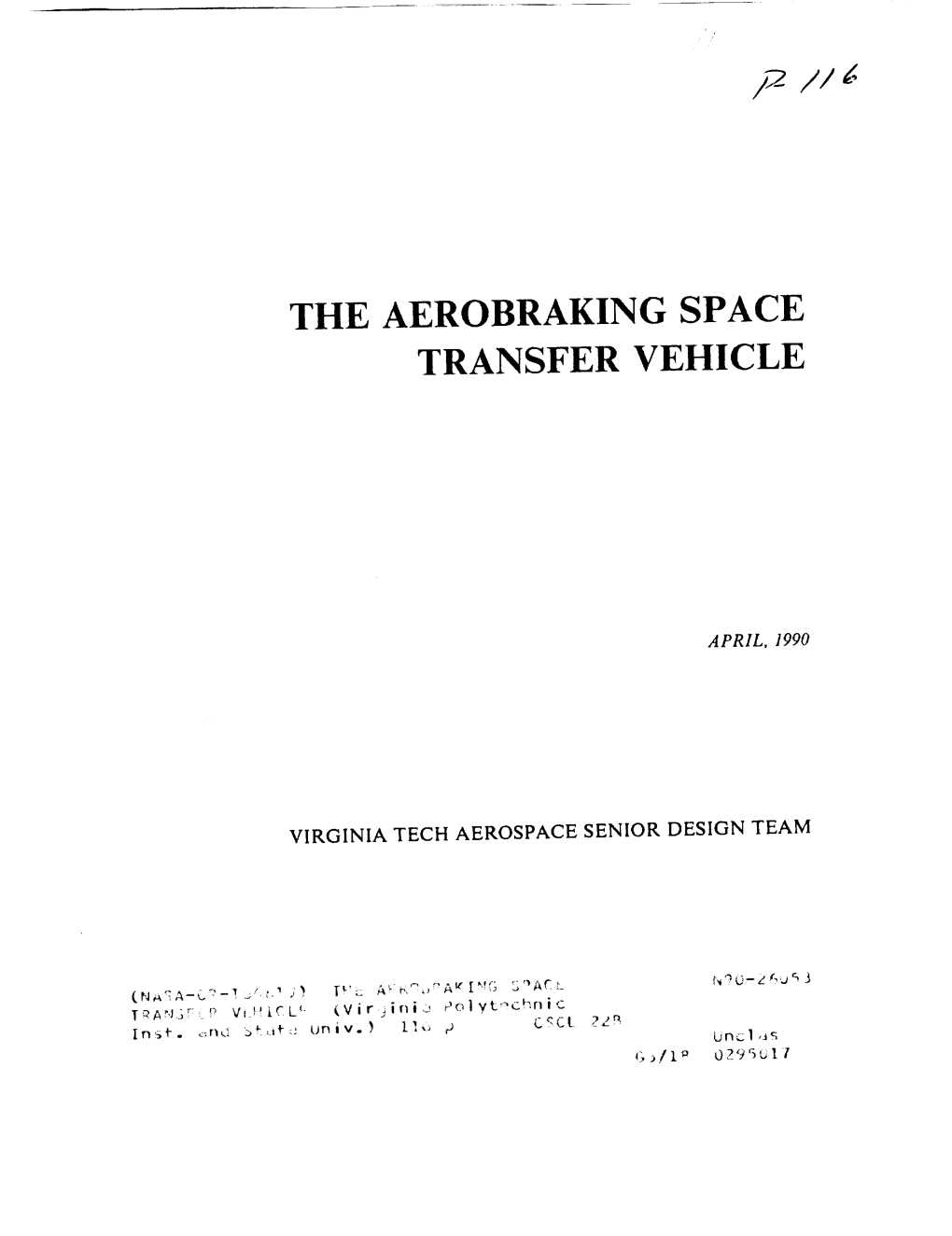 The Aerobraking Space Transfer Vehicle