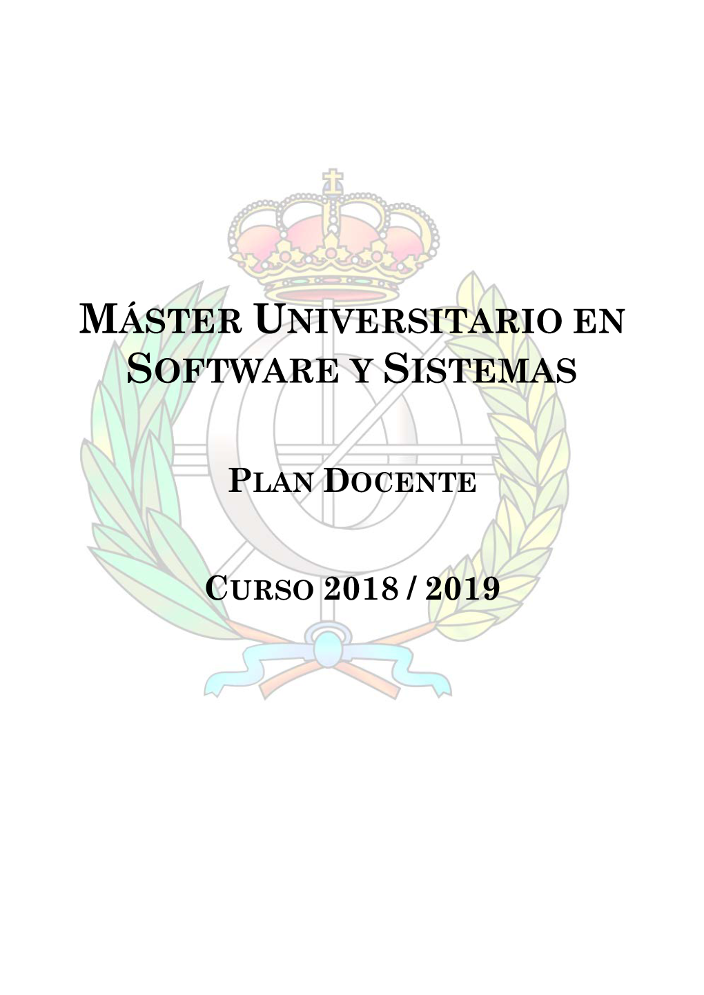 Máster Universitario En Software Y Sistemas Curso