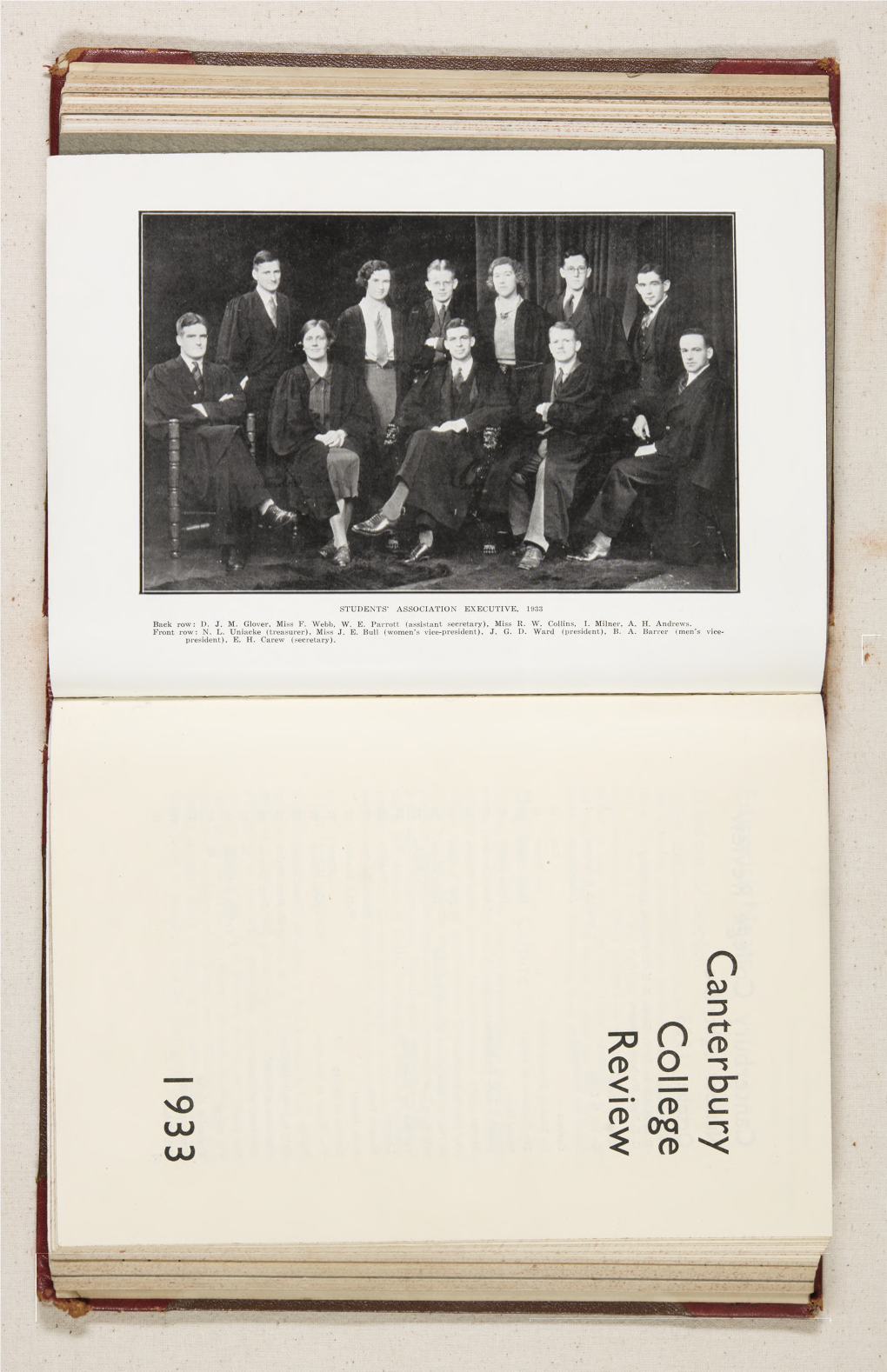 Fd O - ! S STUDENTS' ASSOCIATION EXECUTIVE, 1933