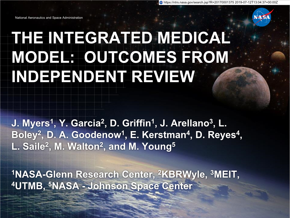 Integrated Medical Model: Outcomes from Independent Review