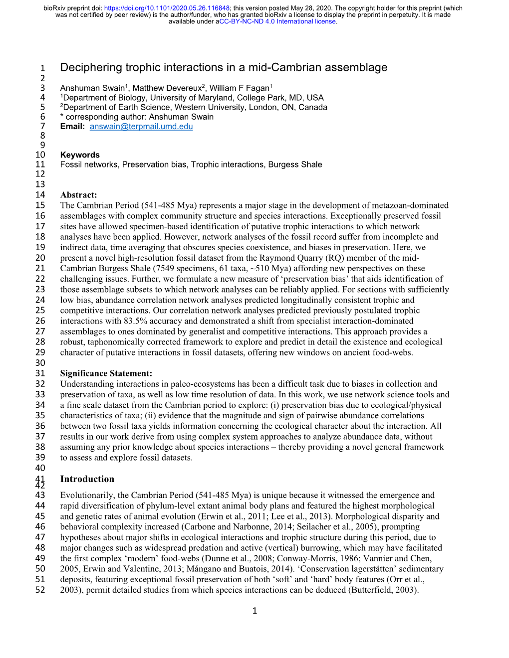 Deciphering Trophic Interactions in a Mid-Cambrian