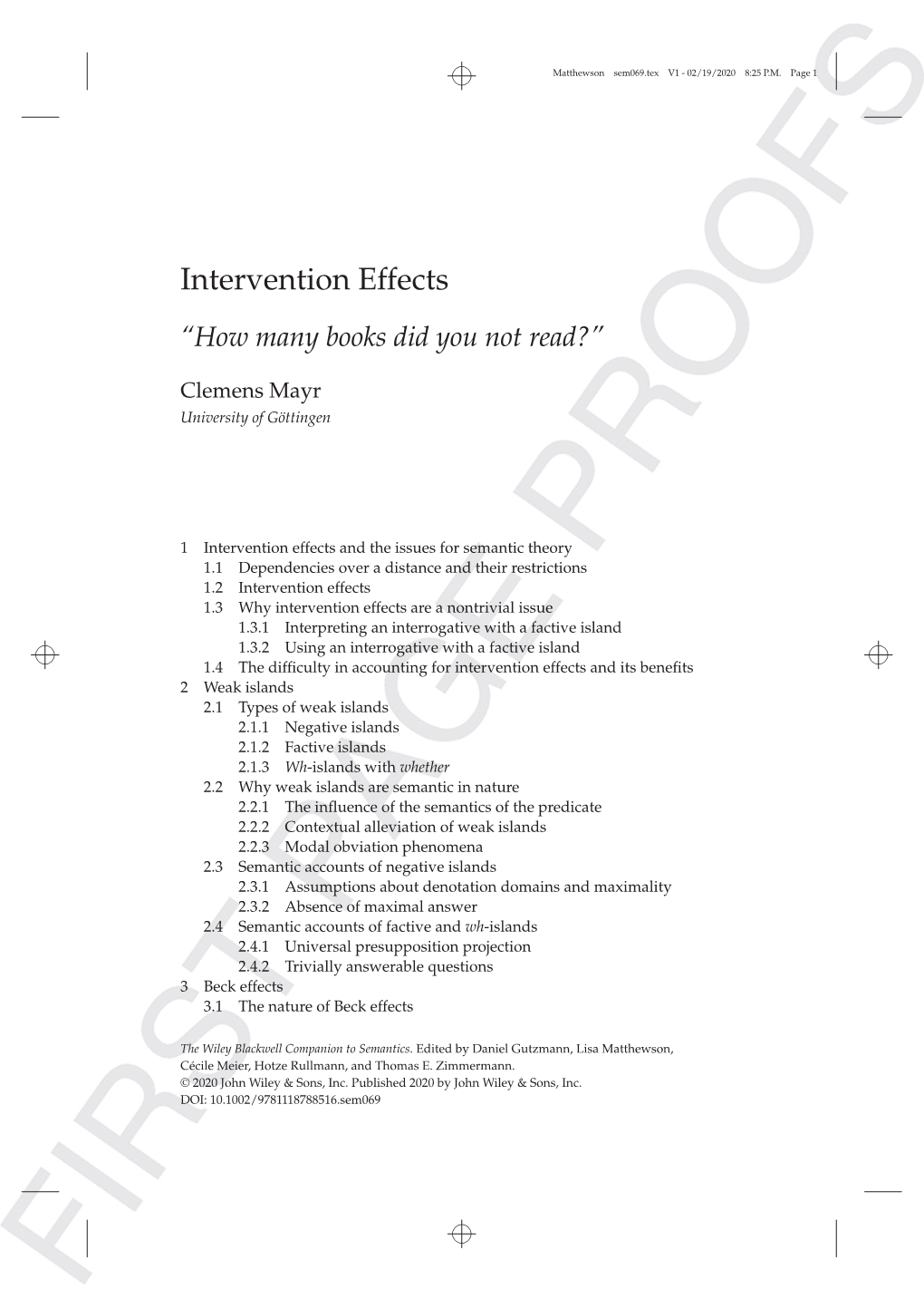 Intervention Effects “How Many Books Did You Not Read?”