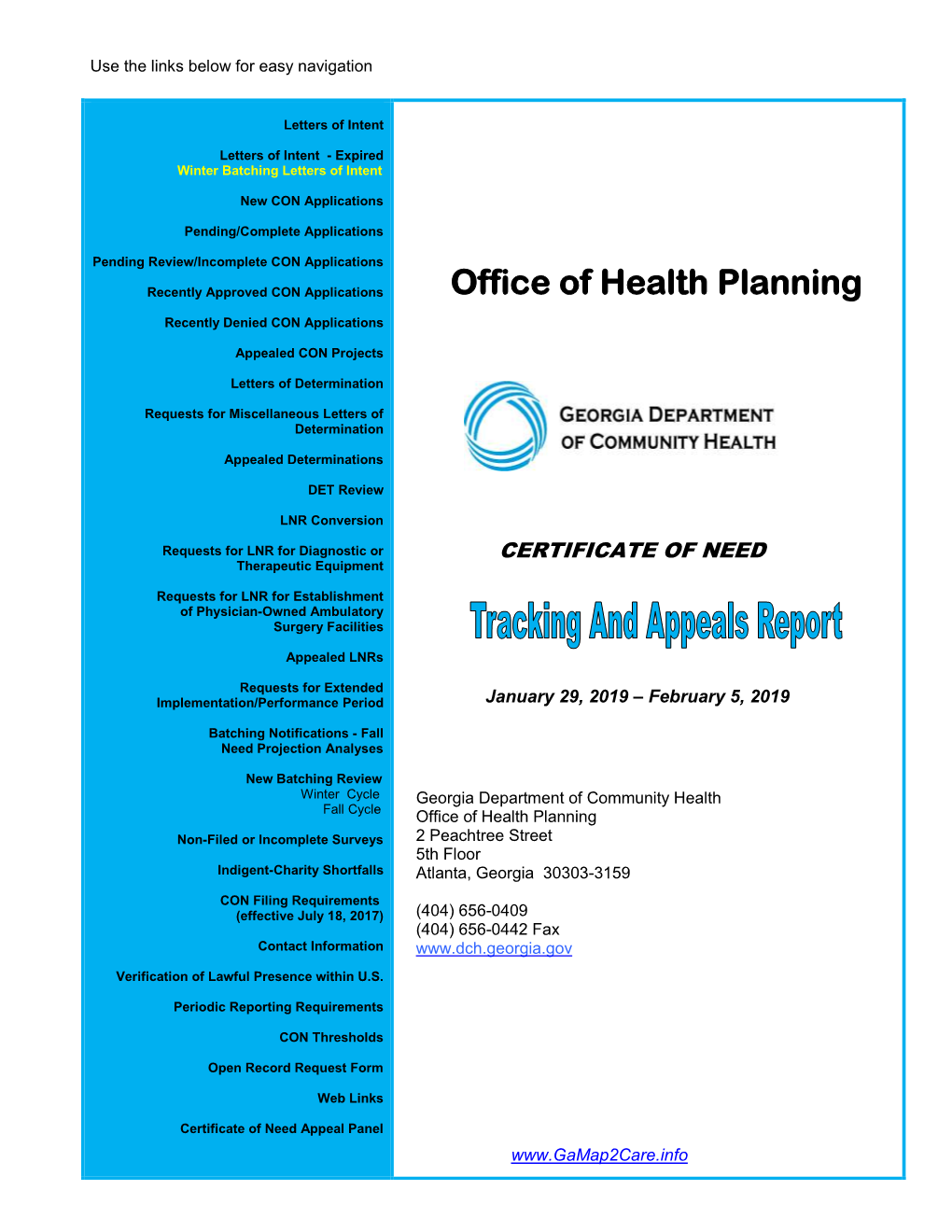 Health Planning Review Board Members