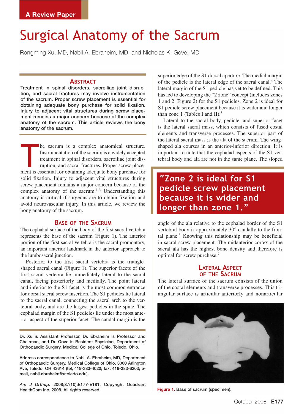 Surgical Anatomy of the Sacrum