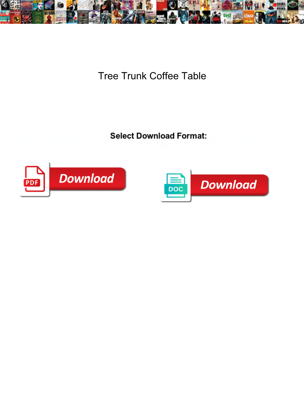 Tree Trunk Coffee Table