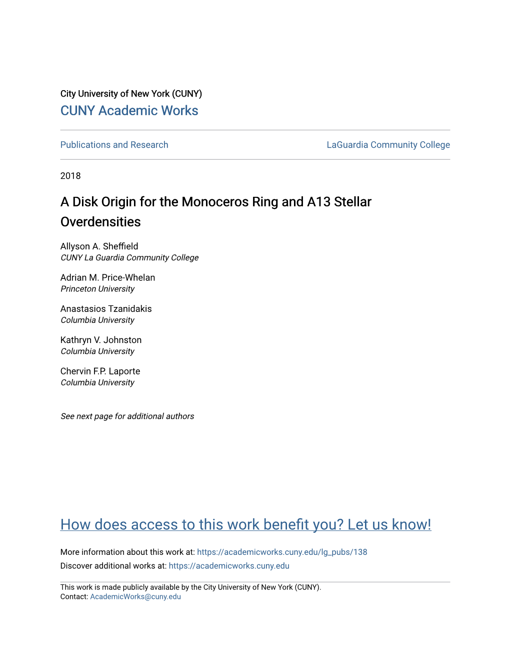 A Disk Origin for the Monoceros Ring and A13 Stellar Overdensities