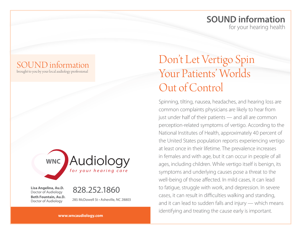 Don't Let Vertigo Spin Your Patients' Worlds out of Control