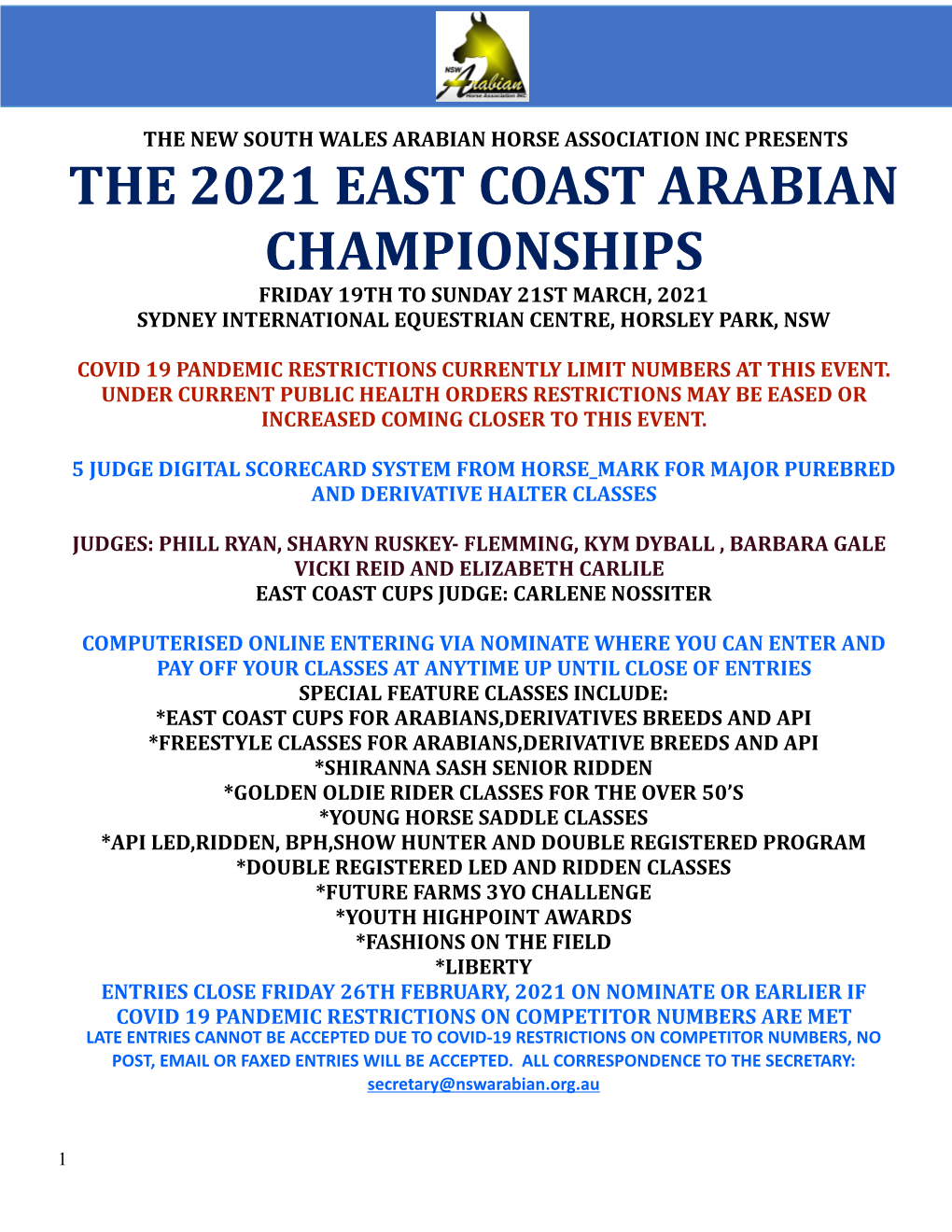 East Coast Program 2021