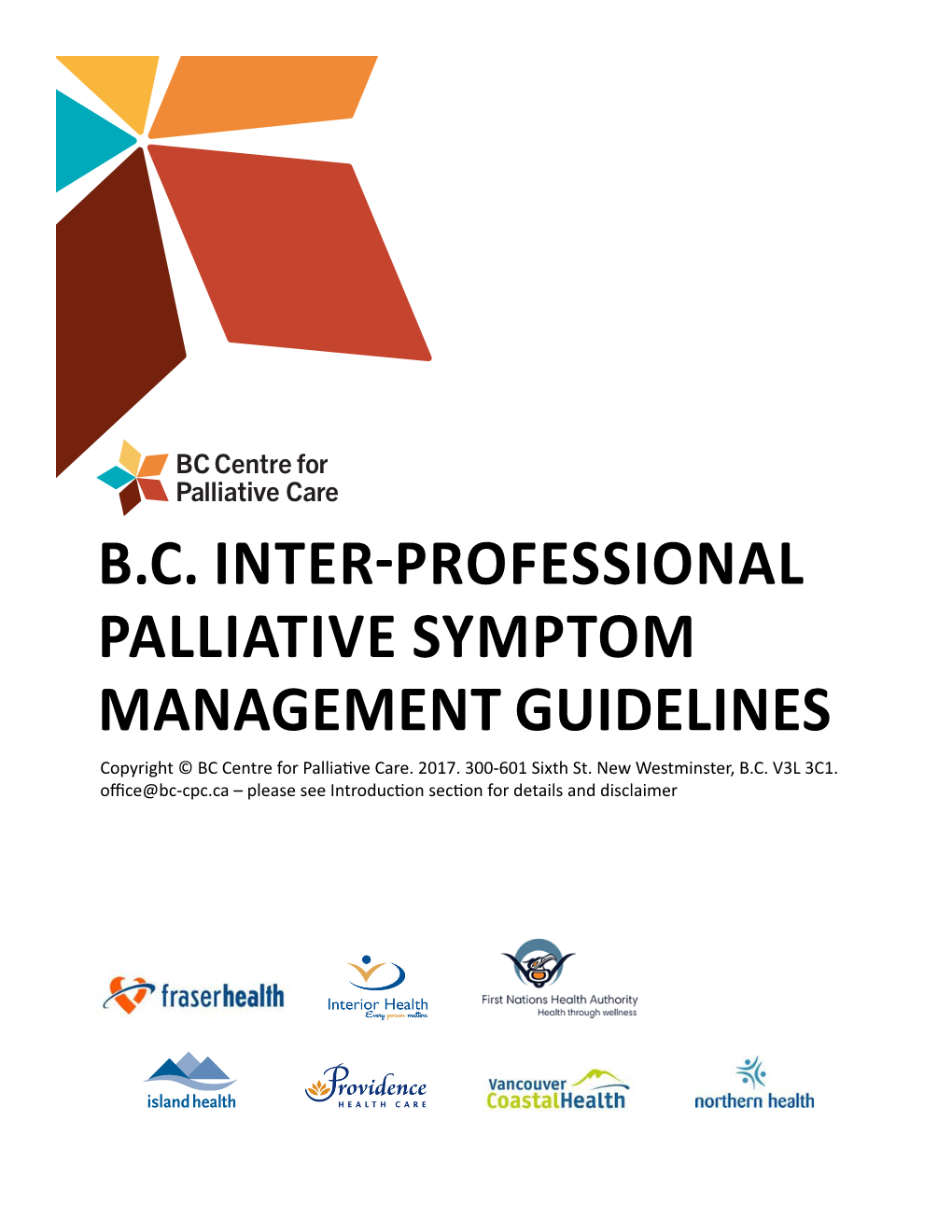 Bc Inter-Professional Palliative Symptom Management Guidelines