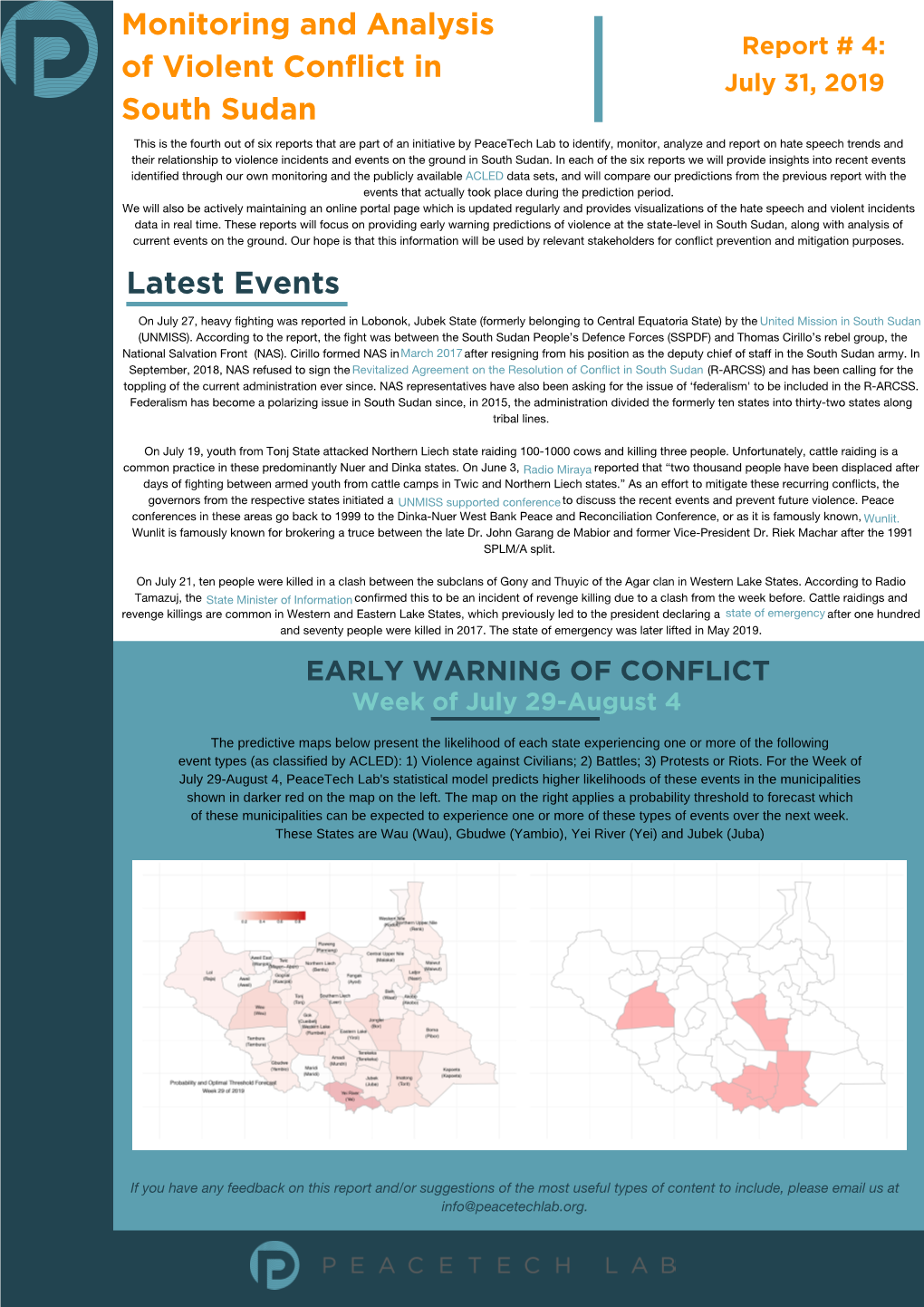 South Sudan Hate Speech Report Template