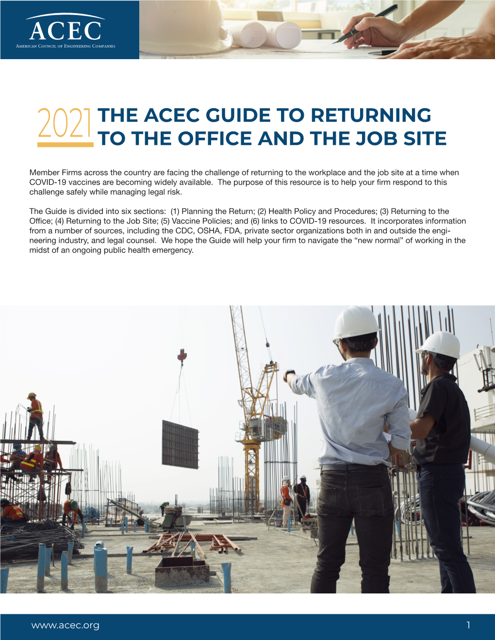 The Acec Guide to Returning to the Office and the Job Site