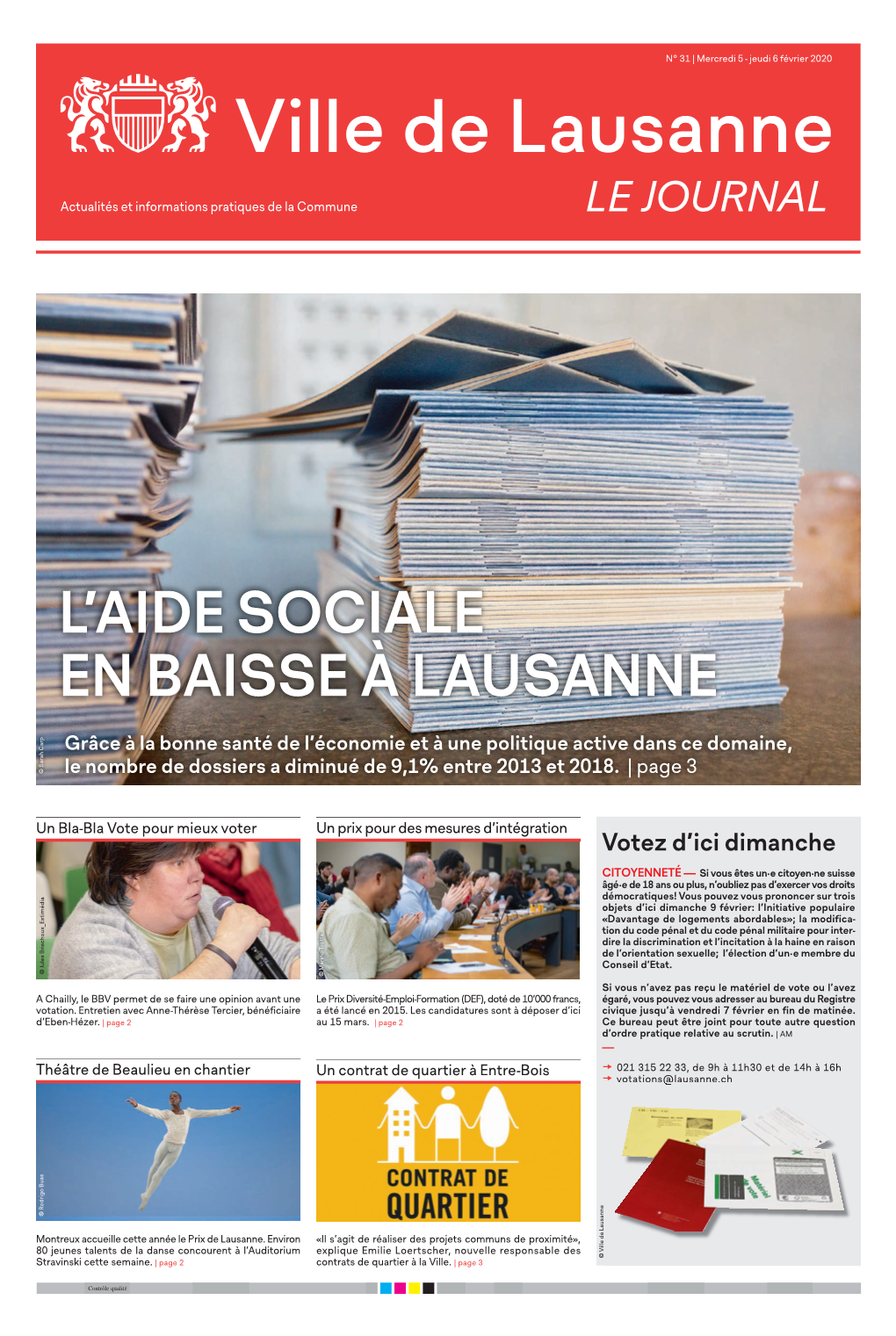 L'aide Sociale En Baisse À Lausanne