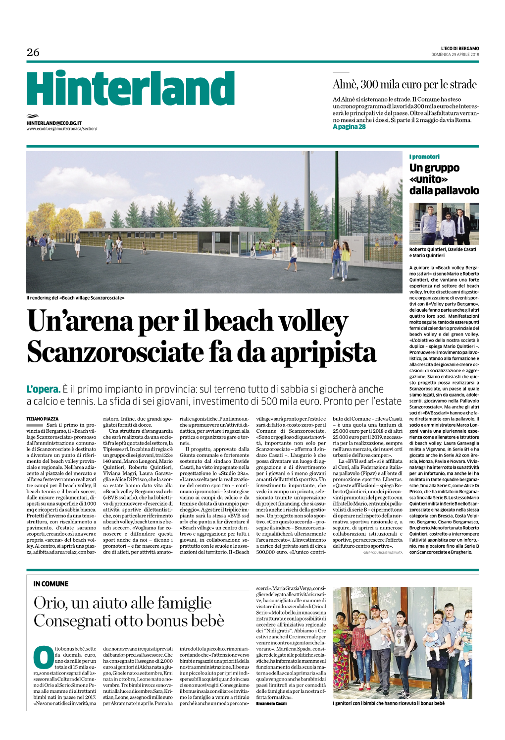 Un'arena Per Il Beach Volley Scanzorosciate Fa Da Apripista