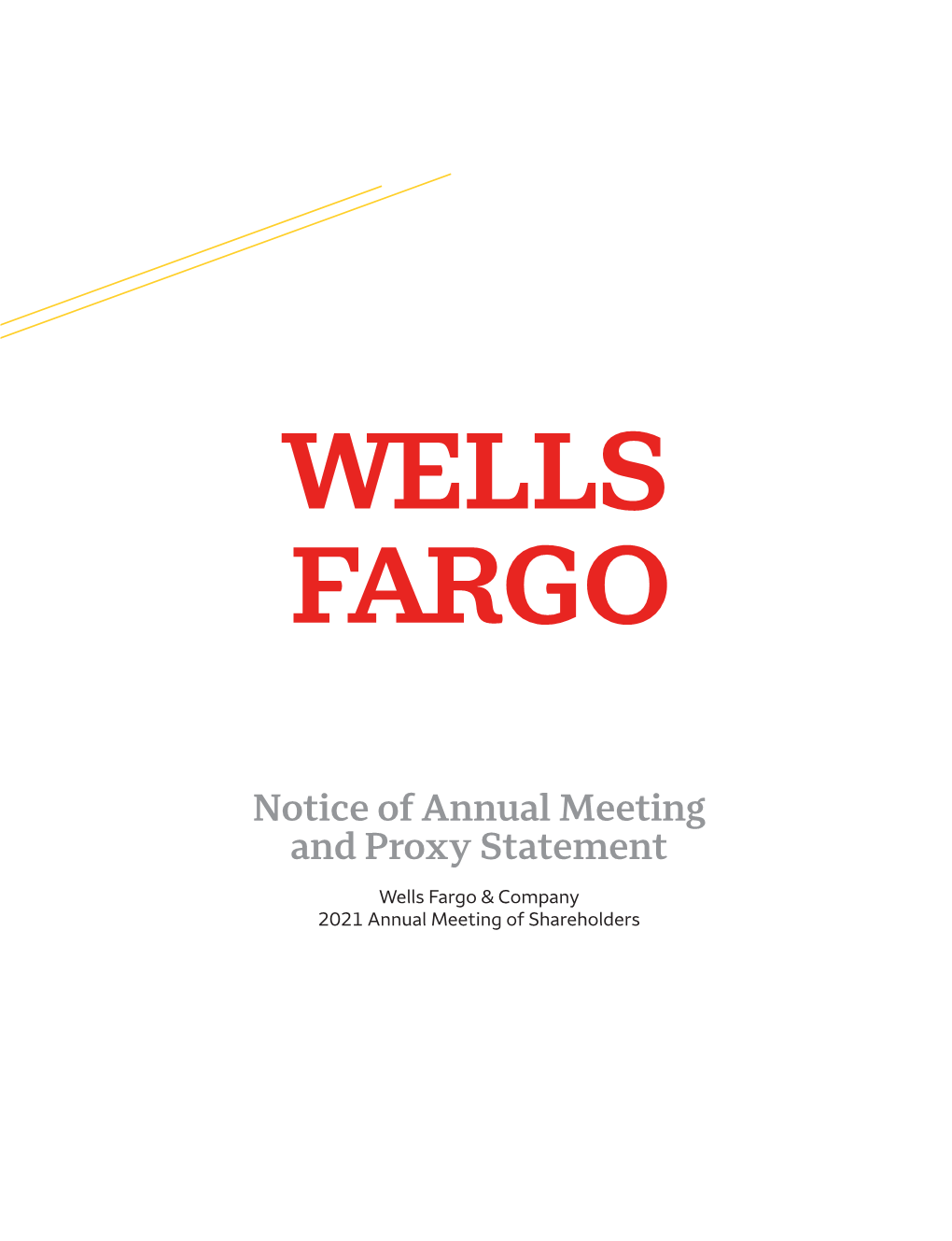 Wells Fargo 2021 Proxy Statement