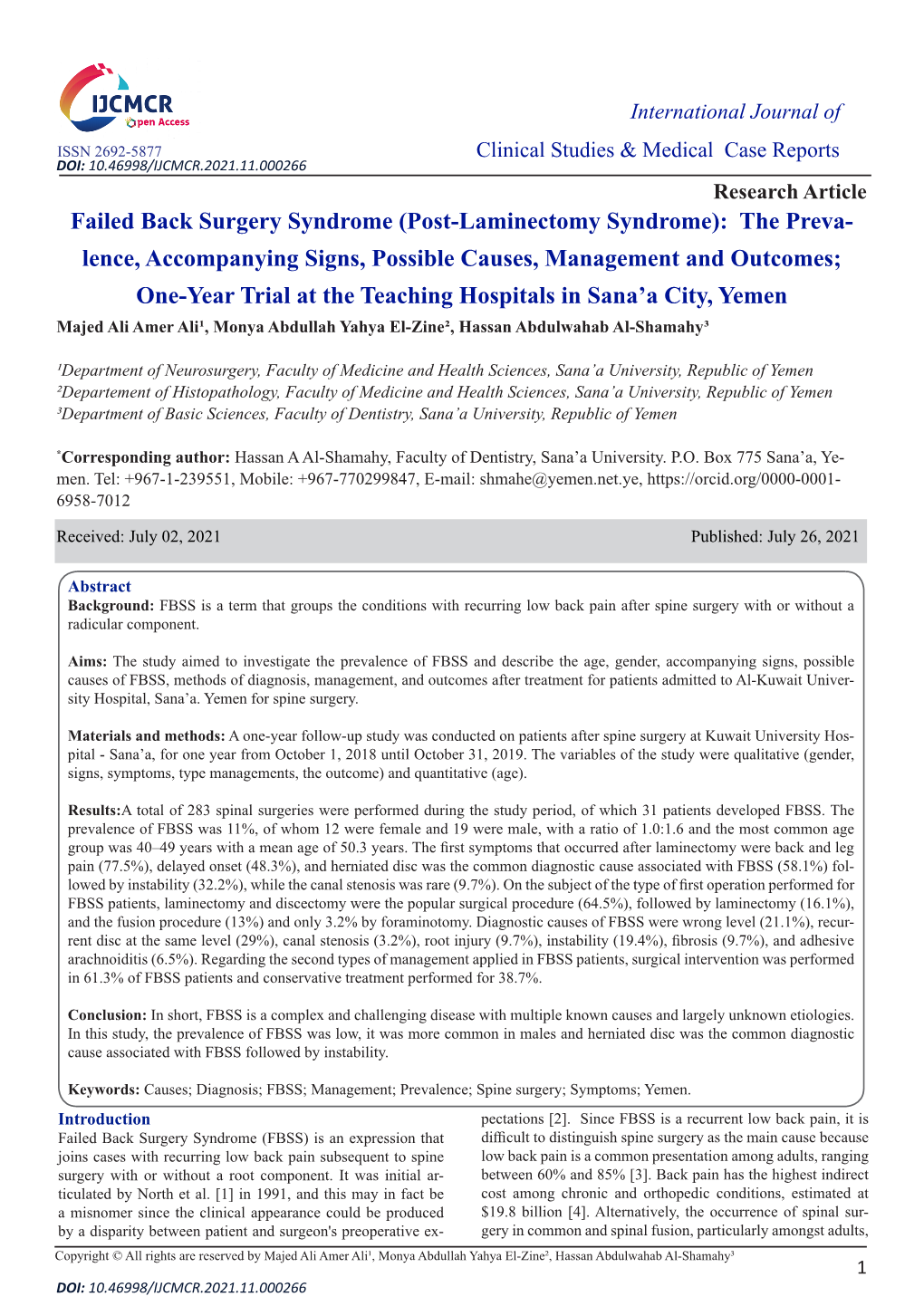 Post-Laminectomy Syndrome