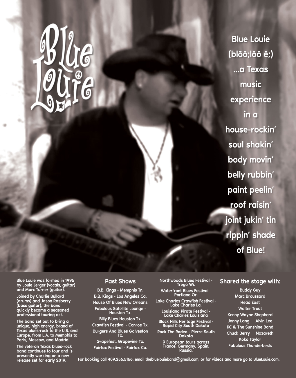 Blue Louie (Blōō;Lōō Ē;) ...A Texas Music Experience in a House