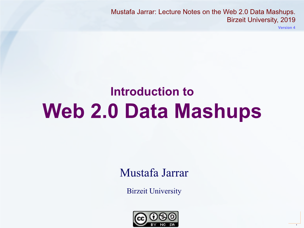 Web 2.0 Data Mashups