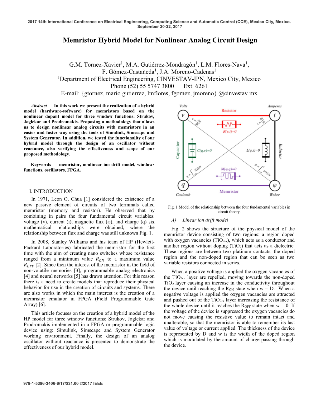 Memristor Hybrid Model for Nonlinear Analog Circuit Design