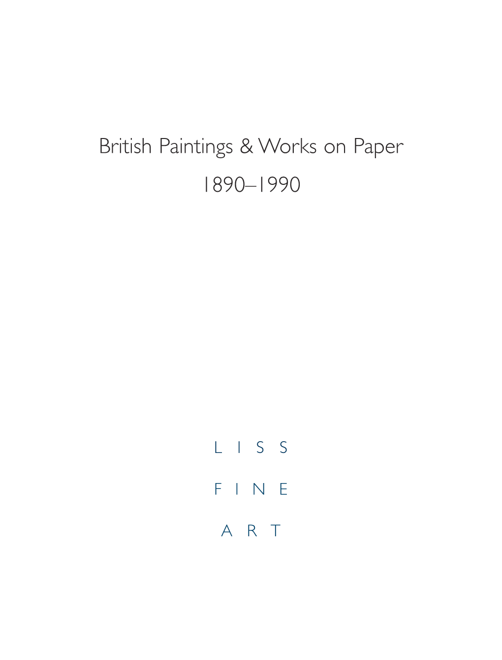 British Paintings & Works on Paper 1890–1990