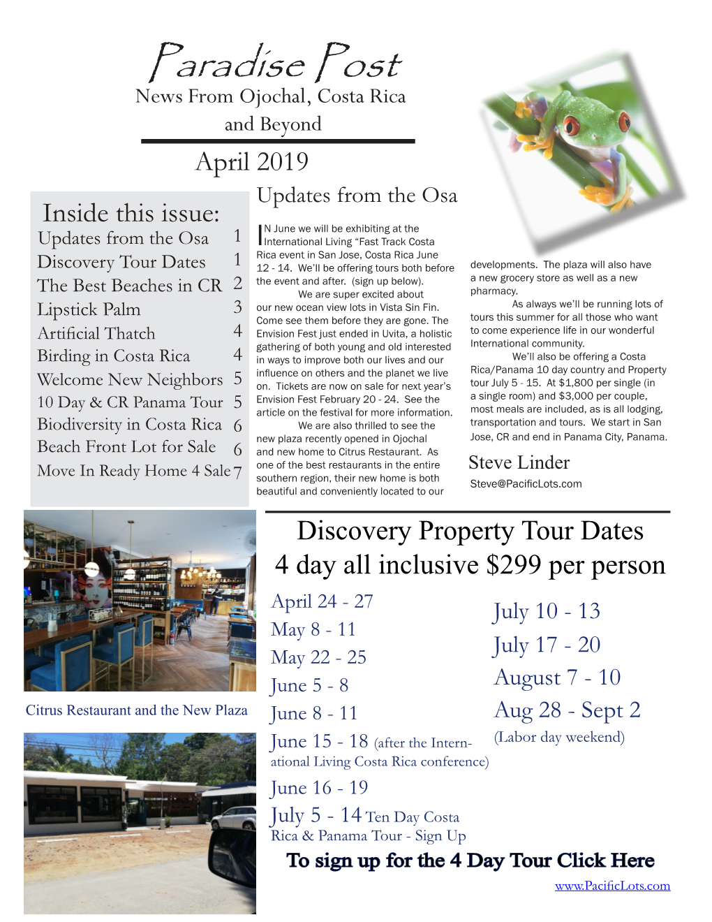 April 2019 Issue of the Paradise Post