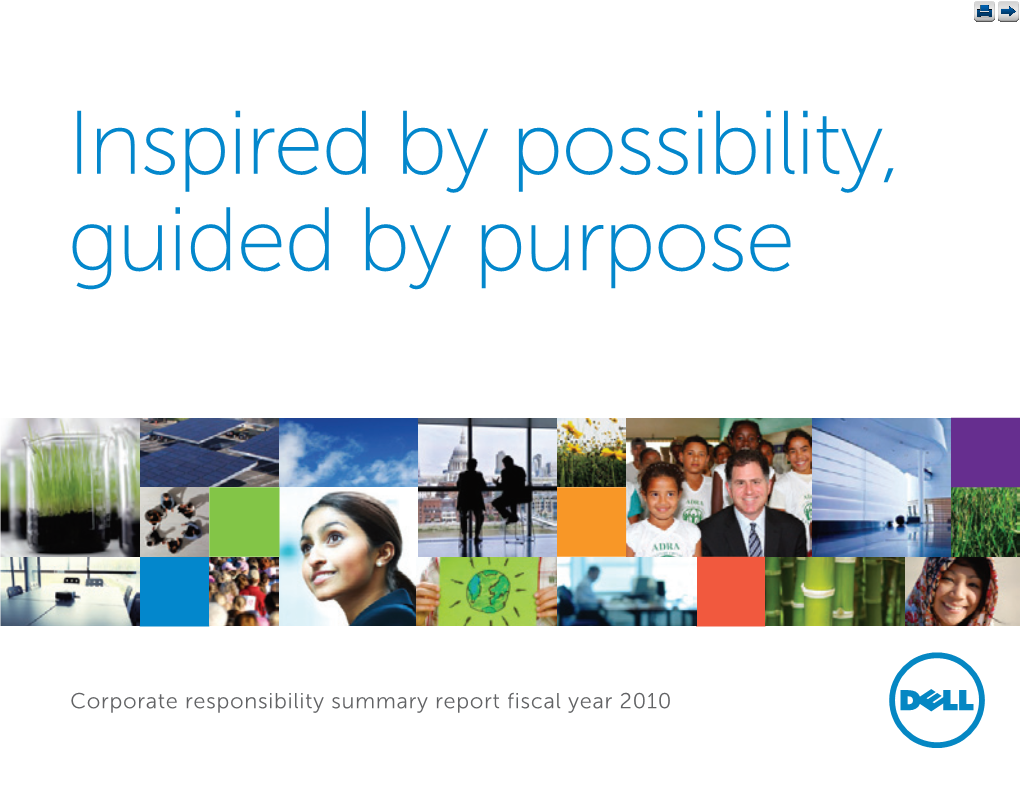 Corporate Responsibility Summary Report Fiscal Year 2010 Welcome