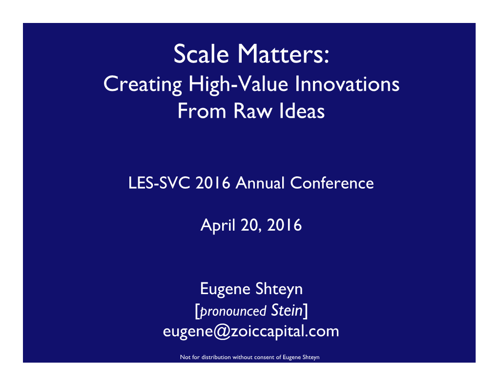 20160420 LES Scalable Innovation