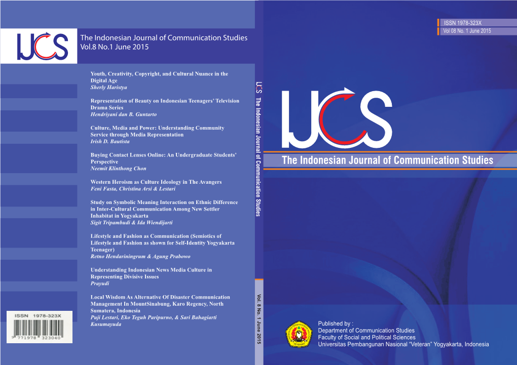 The Indonesian Journal of Communication Studies Vol.8 No.1 June 2015