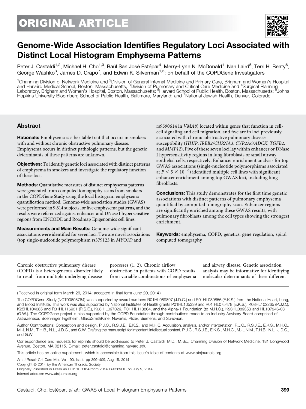 Genome-Wide Association Identifies Regulatory Loci Associated With