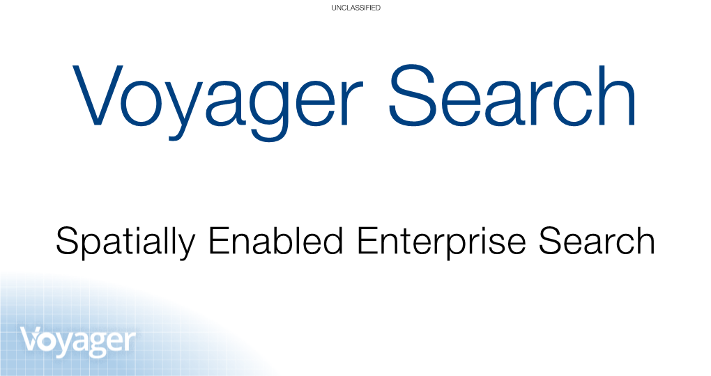 Voyager Search Spatially Enabled Enterprise Search