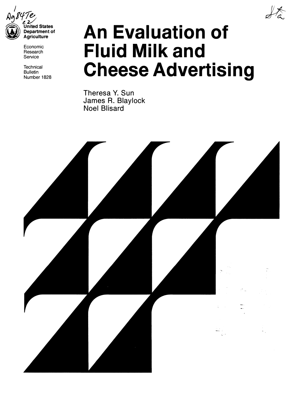 An Evaluation of Fluid Milk and Cheese Advertising (TB-1828)