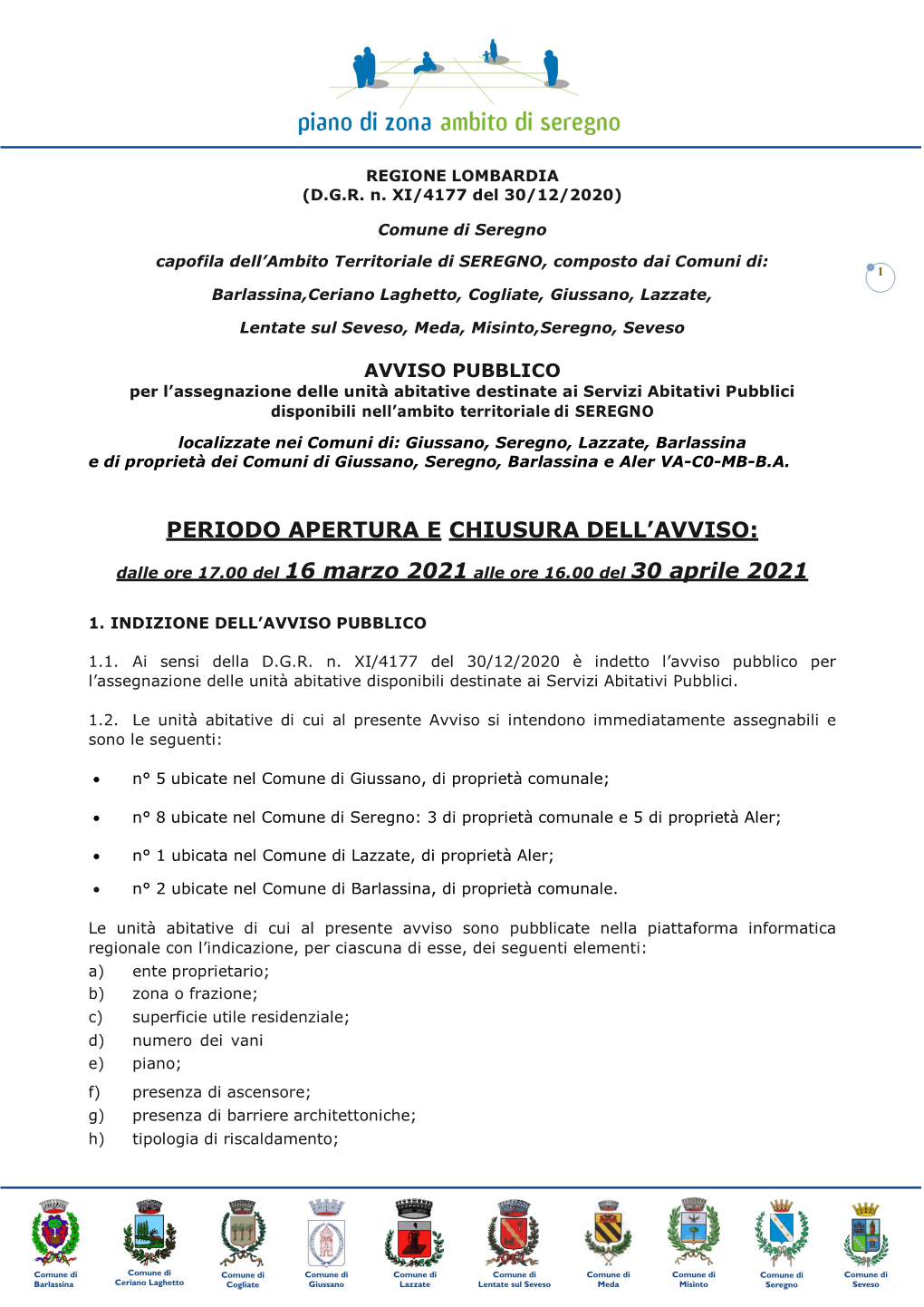 Avviso Pubblico Assegnazione Alloggi. Domande Dal 14/10/2019 Al