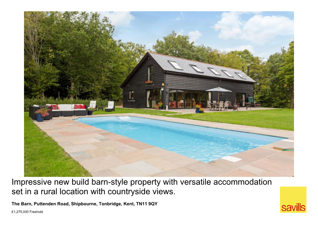 Impressive New Build Barn-Style Property with Versatile Accommodation Set in a Rural Location with Countryside Views