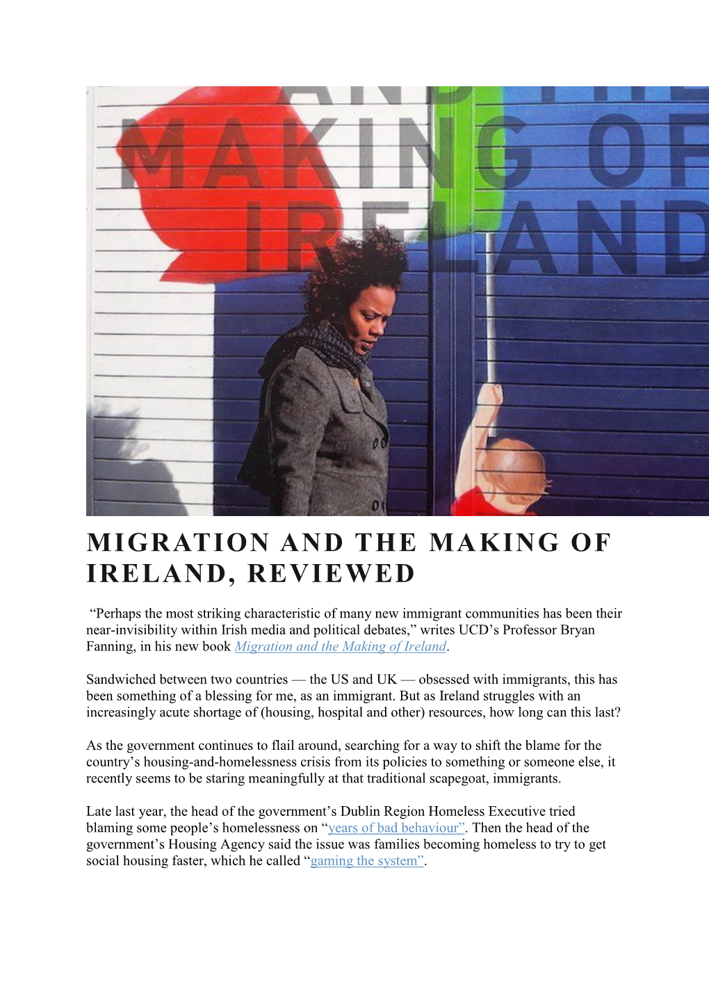 Migration and the Making of Ireland, Reviewed