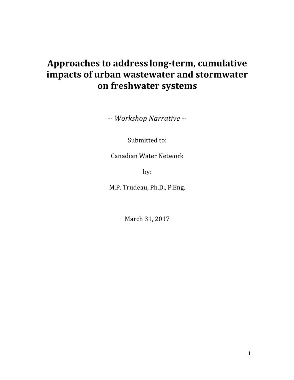 Approaches to Addresslong-Term, Cumulative Impacts of Urban