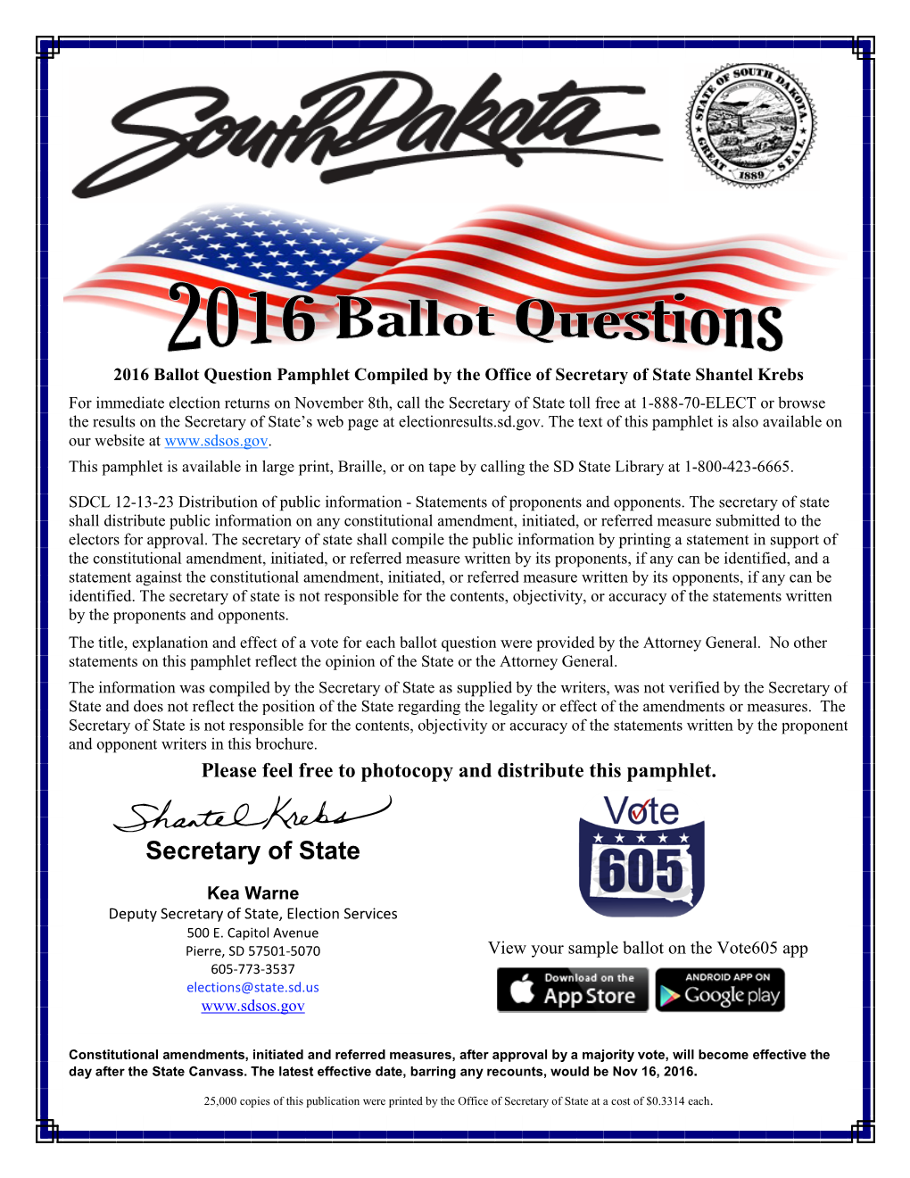 2000 Ballot Question Pamphlet