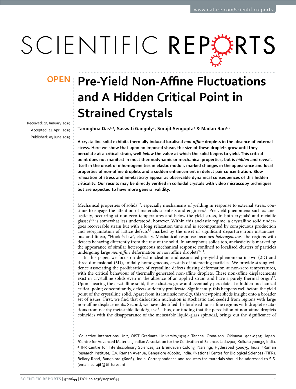 Pre-Yield Non-Affine Fluctuations and a Hidden Critical Point in Strained