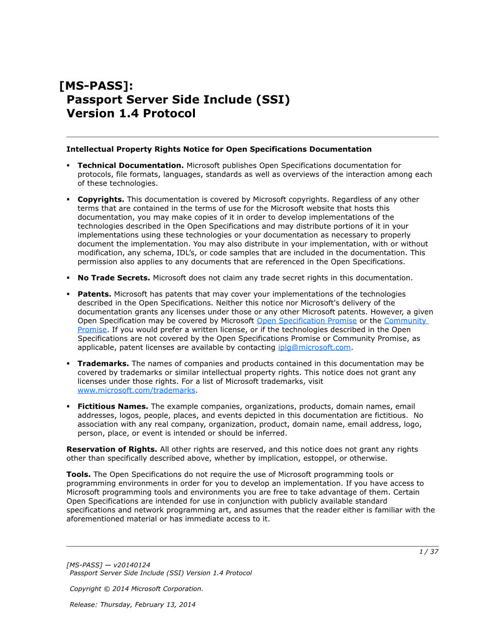 Intellectual Property Rights Notice for Open Specifications Documentation s107