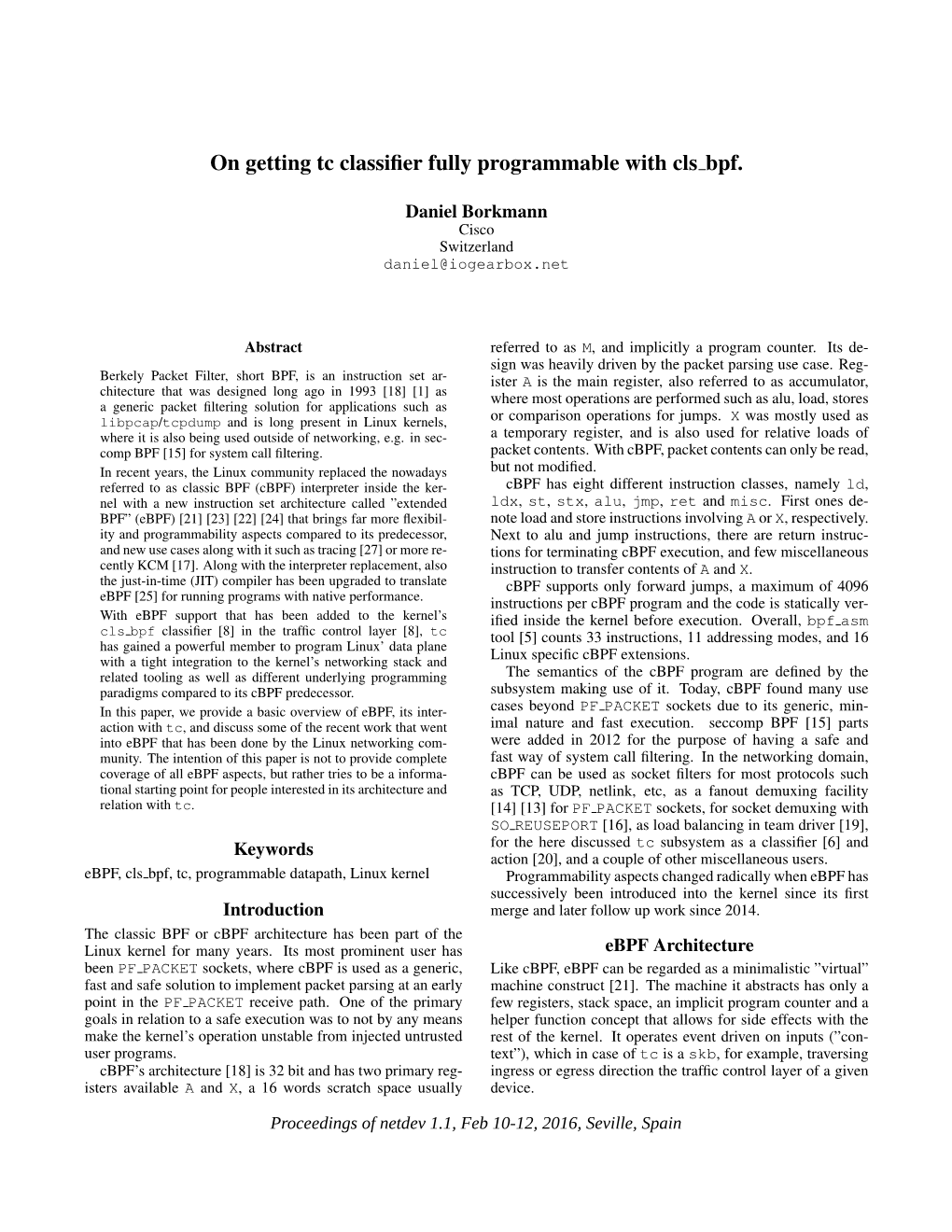 On Getting Tc Classifier Fully Programmable with Cls Bpf