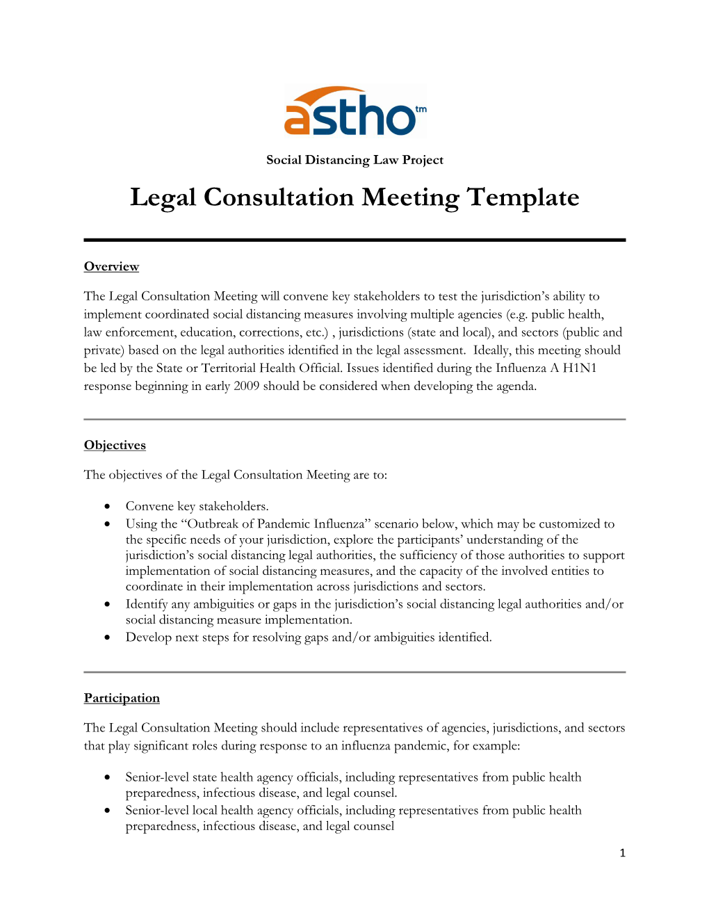 Legal Consultation Meeting Template