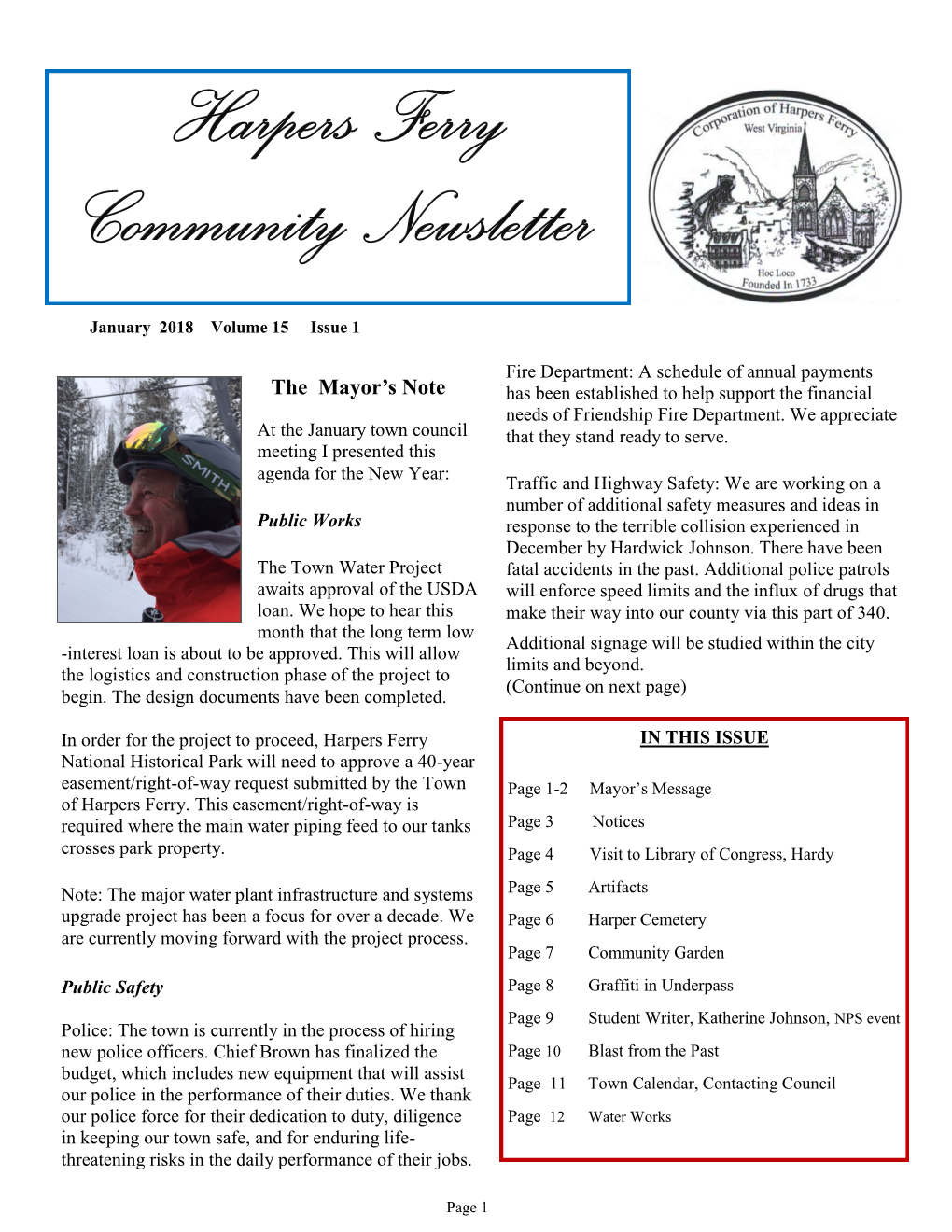 Harpers Ferry Community Newsletter