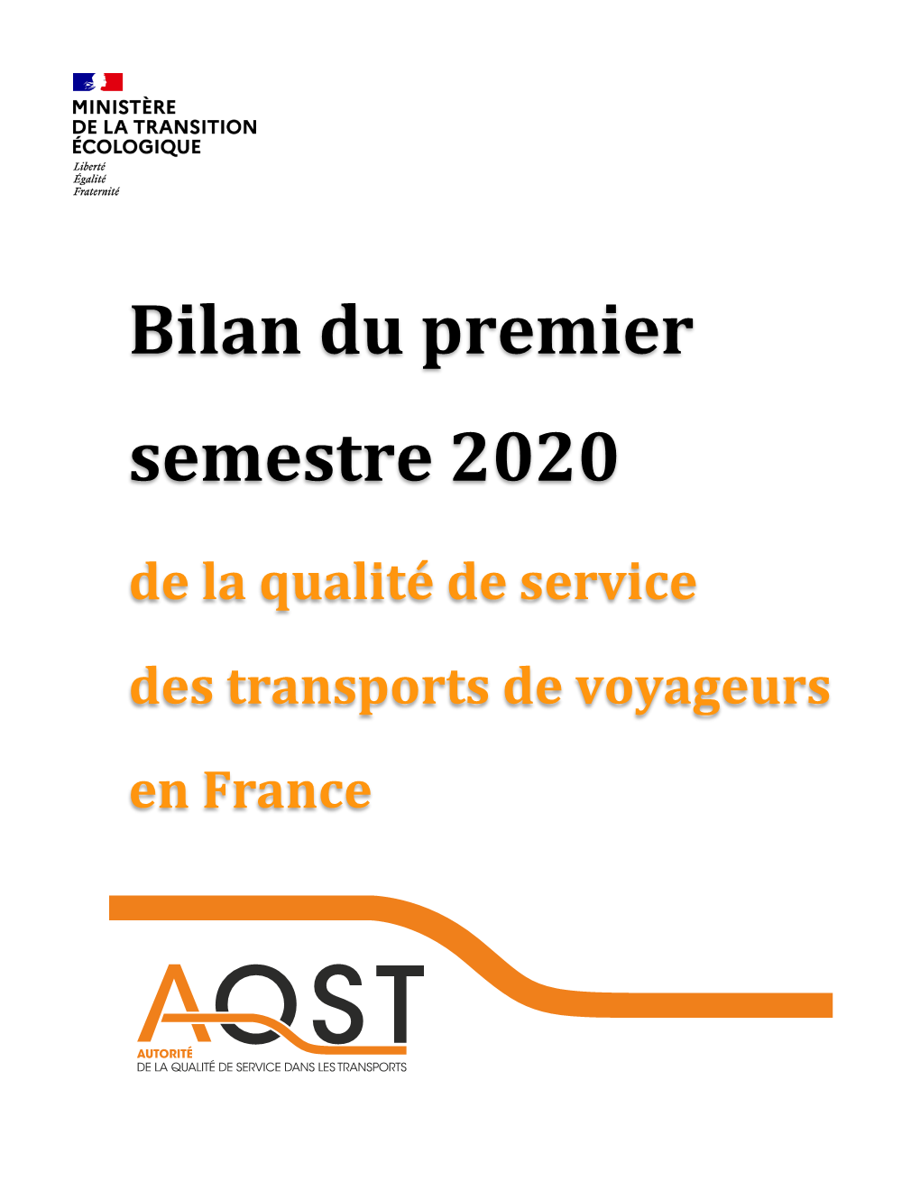 Bilan Du Premier Semestre 2020 De La Qualité De Service Des Transports De Voyageurs En France