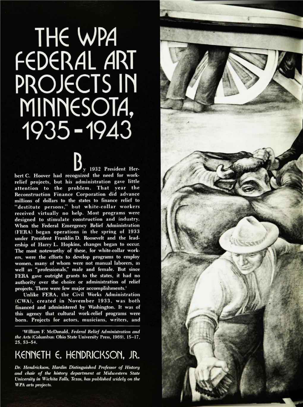 The WPA Federal Art Projects in Minnesota, 1935-1943 / Kenneth E